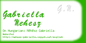 gabriella mehesz business card